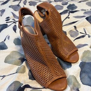 Brown Perforated Women's Sandals